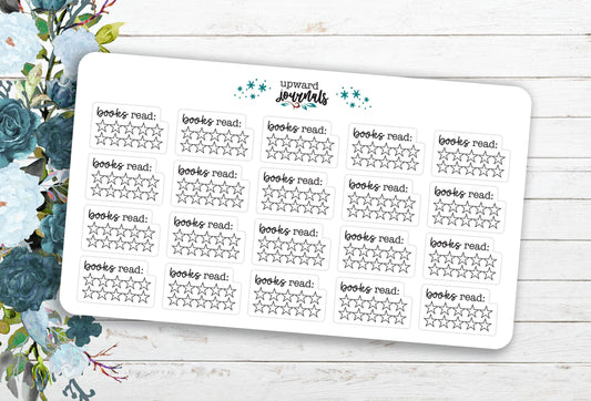 Books Read with Checkbox ~ Checklist Style Tracking Planner Stickers