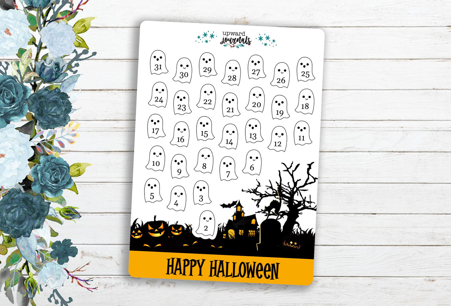 Halloween Countdown Stickers - Daily Count Down ~ Days Until Halloween