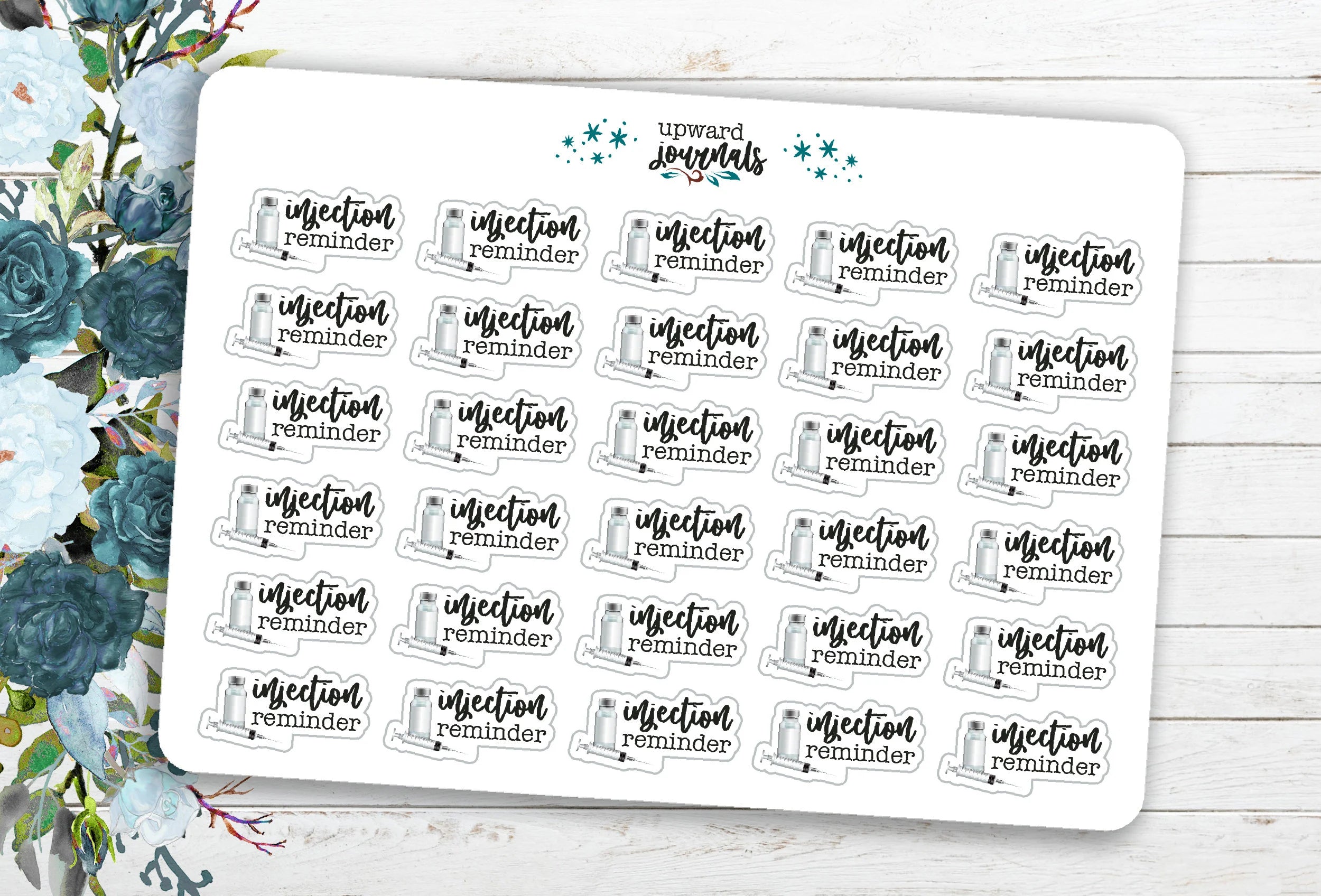 Injection Reminder Planner Stickers ~ Medication Reminder – Upward Journals